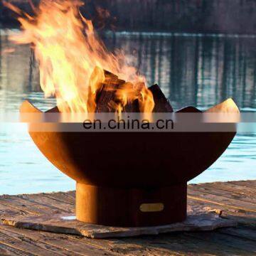 Wood Burnings Geometric Corten Steel Fire Pits