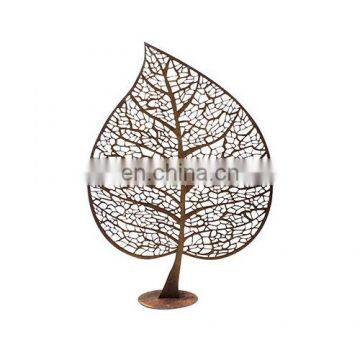 Leaf Perforated sheet Corten Steel Sculpture statue