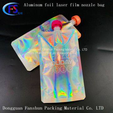 500ml Aluminum Foil Laser Film Composite Bag Rainbow Film Zipper Bag 750ml Laser Film Suction Nozzle Independent Bag photo-3