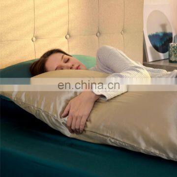 Luxury Sublimation Super Soft Breathable 100% Polyester Fluffy Plain Solid Color Satin Body Pillowcase photo-6