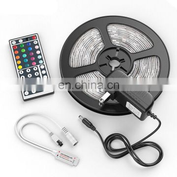 LED Strip Light IP65 5M/roll RGB SMD3528 with US/EU Plug for Home Decoration