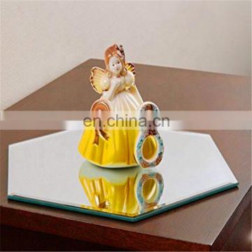 China Factory high 5" round Wedding decorative mirror candle holder