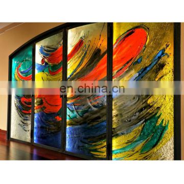 Glass manufacturer high quality custom decorative artistic glass panels