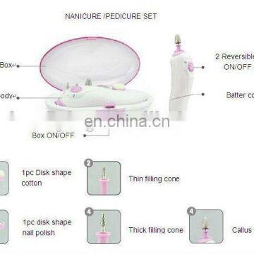 Personal Care Two Speed Electric Nail Care Beauty Tools Device Pedicure Set photo-3