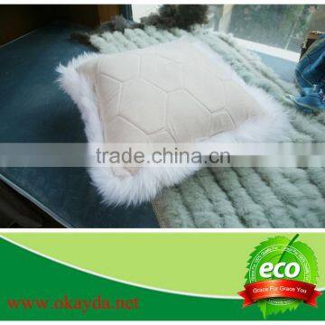 Soft Long Wool Sheepskin Throw Pillow Filling With Polyester Wadding,sponge photo-2