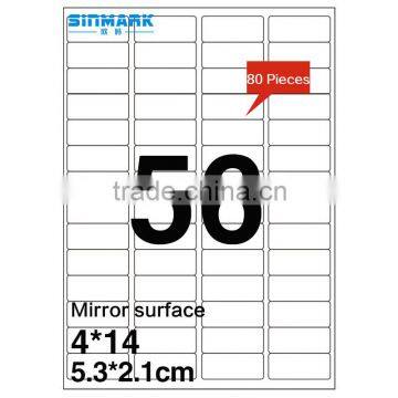 SINMARK 5.3*2.1cm Mirror surface print sticker
