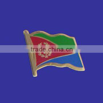 Custom design high quality cloisonne hard enamel filled Eritrea Flag Lapel Pin