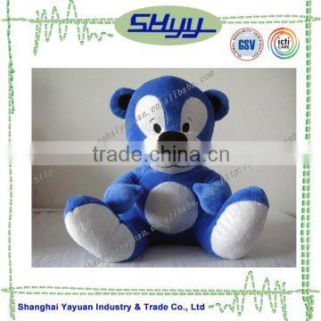 Lovely big blue bear sitting plush toy