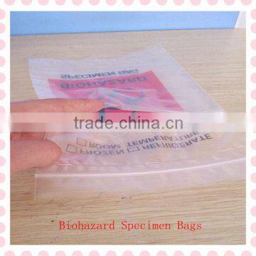 6"X9" China Plastic Reclosable Biohazard Specimen Bags