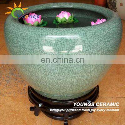 Retail Big Completely Weatherproof Porcelain Ceramic Fish Pot and Garden Planter Pot photo-2