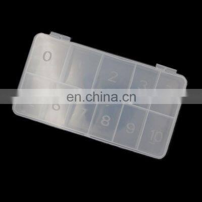 High Quality 1000PCS Plastic Clear Half Transparent Nail Art Tips Cell Empty Nail Tip Storage Box Case Manicure Tool With Number photo-3
