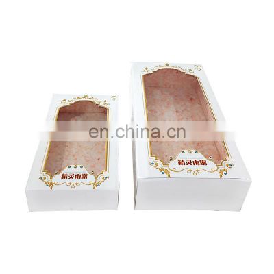 Custom printed high quality corrugated paper box packaging with clear PVC window