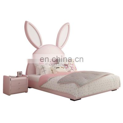 Solid wood rabbit shape children bed 1.2m 1.5m baby single bed