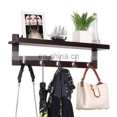 Homfa Bamboo Entryway Wall Shelf Hanging Shelf 29\