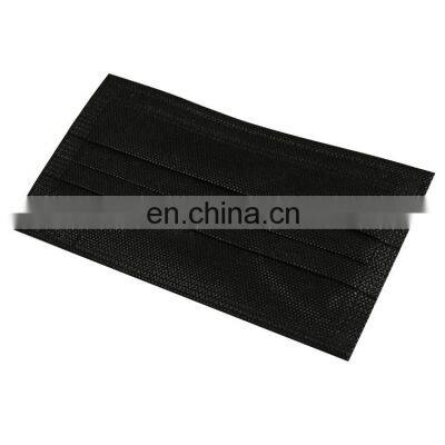 Dustproof Non-woven Medical Adults Fashion Face Masks Full Protective Disposable Black photo-4