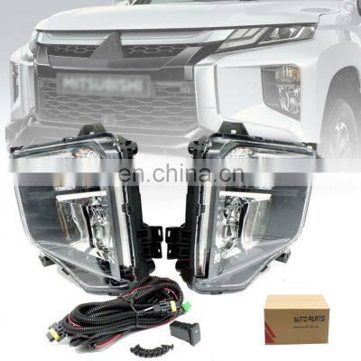 Front fog lights Assembly Kit Fast Delivery  2019-2020 For Mitsubishi Triton L200 Drl Fog Light