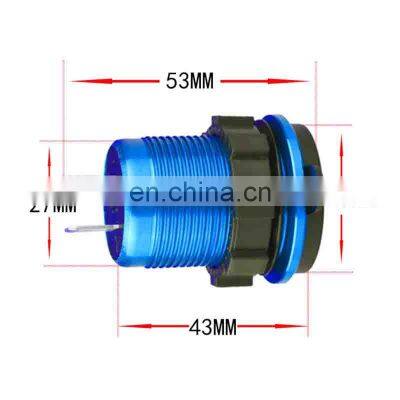 Car Charger Metal Modified Car USB Dual Port QC3.0 Fast Charge Mobile Phone Smart Charger With Voltage