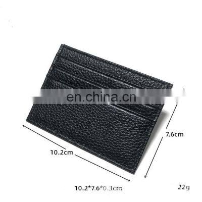 Genuine cow/ leather card holder wallet for men business wholesale high quality retail top original skin 2022 style RFID OEM ODM
