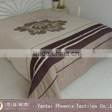 Taffeta embroidery twin bedding set