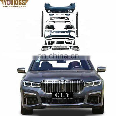 Accessories Car Bumper For BMW 7 Series G11 G12 Modified M Style Body Kit With Flog Lamp Frame Side Skirt Rear Diffuser With Tip