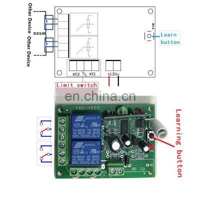 Remote Control Switch for Access Control 12v 1 ch 10a Relay Receiver Transmitter Learning Light Lamp Wireless Switch 315433mhz photo-3