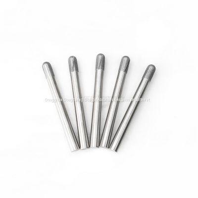 R4.7 Hemisphere diamond grinding head spiral groove design, glass fiber drilling, reaming and trimming