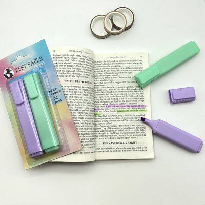 Factory Wholesale Custom 6 8 12 24 Pcs Bible Pastel Aesthetic Highlighter Pen Set Non-toxic no Bleed Square Marker for Bible photo-5