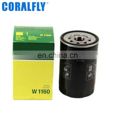 heavy-duty trucks oil filter factories in china W1160 W1160/2 W1160/4 for CNHTC HAOHAN TRUCK