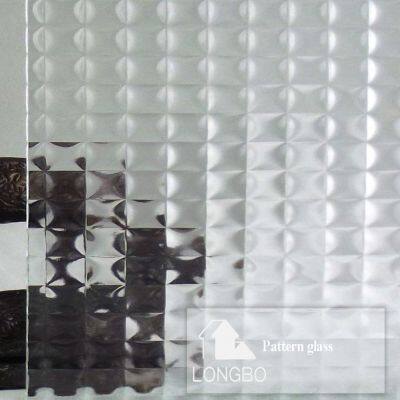 6mm 8mm 10mm 12mm 15mm Customized Tempered Patterns Glass Optional for Shower Room photo-2