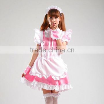 High Quality Lolita Skirt Sexy Dress Pink Lolita Maid Dress Waitress Costume Anime Cosplay Halloween Costume Sexy Fancy Dress