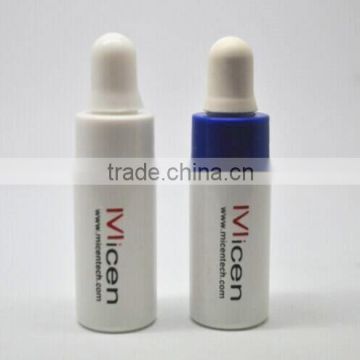 Mini 3ml white tubular glass dropper vial for essential oil