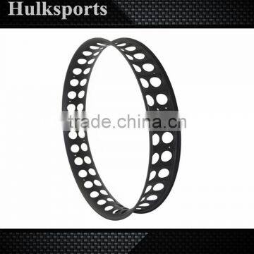 Fat Bike Wheels 3K&UD Tubuless&Hookless 25mm Profile 100mm Width fat bike rims snow bike rim 32 holes wheels 500g