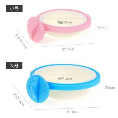 Manufacturer Detachable Hanging Pet Bowl Candy Color Lock-On Dual Feeder for Dog Cages Anti-Tip Stainless Steel Food & Water Dishes photo-4