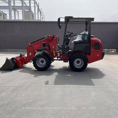 HZM 810T 1ton Mini Hydrostatic Telescopic Articulated Loader diesel perkins Kubota Engine Wheel Loader for Sale