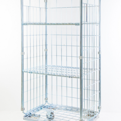 Large Metal Collapsible Storage Warehouse Roll Cage Cart Trolley photo-2