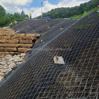 High Tensile Steel SNS Slope Wire Mesh G65/3 Wholesale Chain Link Woven Rockfall Netting for Slope and Rock Protection