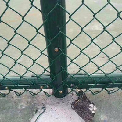 Chain Link Fence with Tension Bars for High Wind Resistance