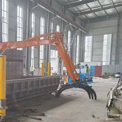 Mobile Hydraulic Scrap Metal Waste Car Body Shell Baler Baling Press Automatic Control With Feeding Grabber