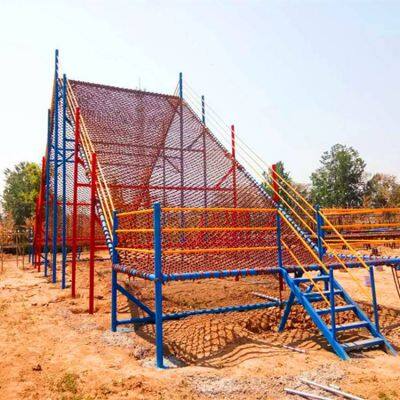 Customized Large Outdoor Wooden Climbing Slides. Non-powered Non-standard Amusement Equipment for Parks and Scenic Spots