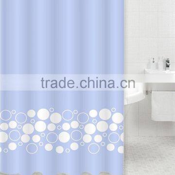 100% Polyester Cyan Color Printed Shower Curtain photo-2