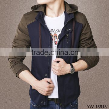 Hot sale new design spring/autumn men casual hooded jackets