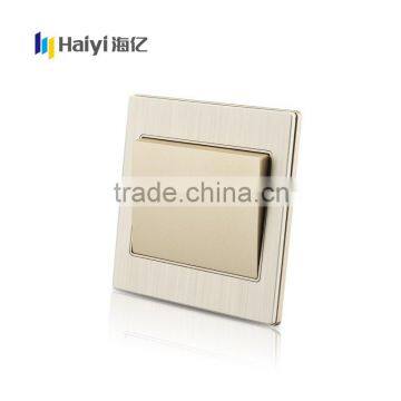 British style 1 gang 1 way Aluminum frame electrical wall switches                        
                                                                                Supplier's Choice