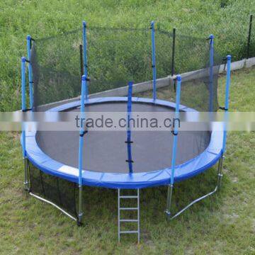 14FT Family Gardon Amuement Round Spring Trampoline With Net Inside (6 Leg - 12 Pole)