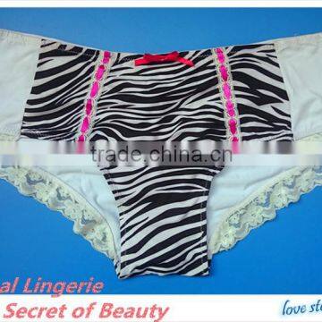 Fashion Plus Size Bra Set, Sexy Zebra Printed Microfiber