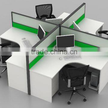 Modern cubicle designs 4 seater office workstation desk ( SZ-WSB391)