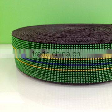 Green high quanlity elastic webbing