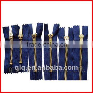 Metal Open End Zipper with Brass Teeth