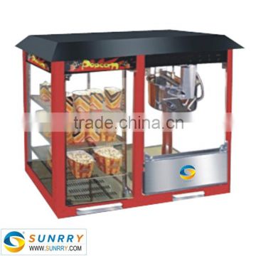 Used popcorn machines for sale with warming showcase CE approved industrial hot air popcorn making machine (SUNRRY SY-PM8W)