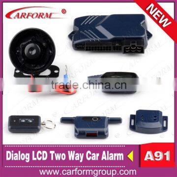 New upgrade starlionr A91 car alarm two way car alarm system with LCD remote engine start