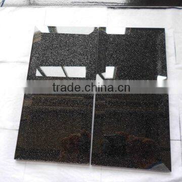 100 x 100 glitter tile Bevel Glass Tile black 4''x4''